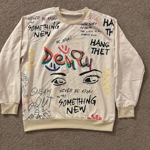 SHEIN Cream Sweatshirt with Vibrant Graphics